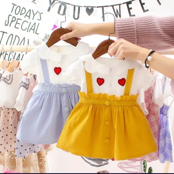 Little Girl's Mustard Dress. 4T. New - Picture 2 of 7